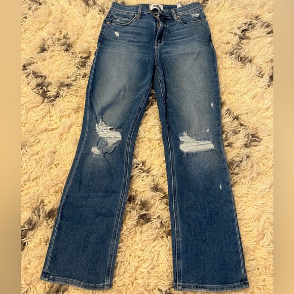 Paige Cindy Crop destructed denim  Jeans in size 26 - Picture 3 of 5